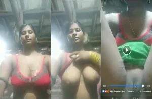 Big Boob Village Wife Exposing Herself on Selfie Cam