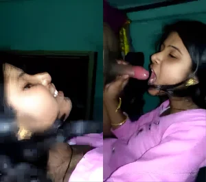 Cute Wife Sucking Dick of Her Husband at Home