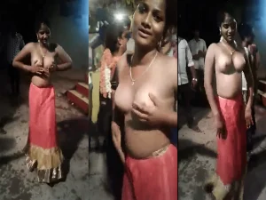 Desi Girl Topless Dance Show