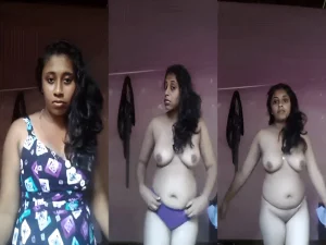 Busty South Indian Girl Striptease Video