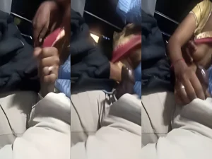 Daring Desi Blowjob Sex Act While Travelling on a Bus