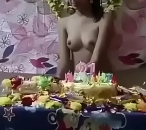 Desi Nude Girl Stripping in Front of Boyfriend in His Birthday