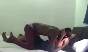 Nude Sex Between a Black Guy and White Girl in Hotel Room