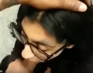 Public Bathroom Sex Video of a NRI Girl Giving Blowjob