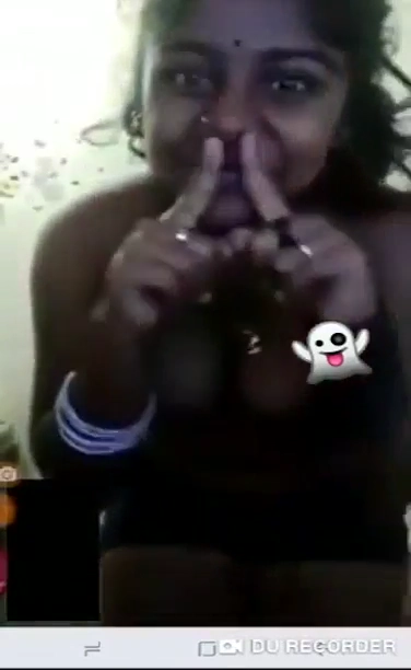 Busty Sexy Tamil Girl Goes Topless in a Live Video Call